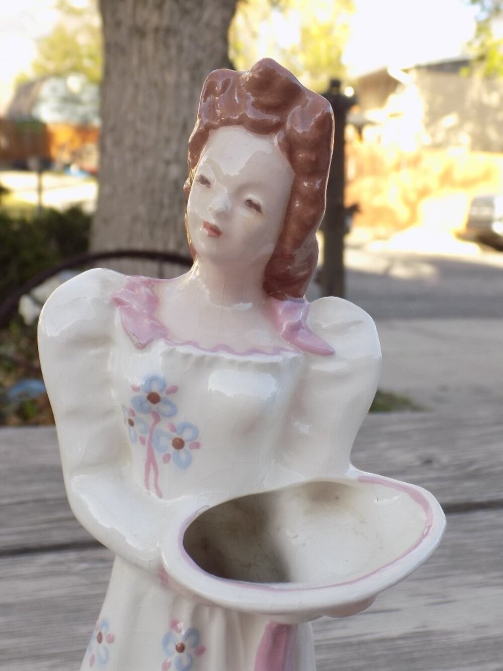LADY FIGURINE IN FLOWER DRESS